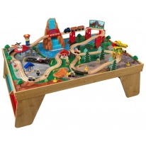 Железная дорога KidKraft Железнодорожная станция Waterfall Station Train Set AND Table In Natural