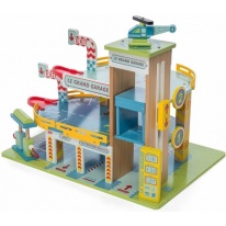 Паркинг Le Toy Van Большой гараж с машинкой и вертолетом