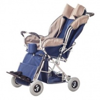 Кресло-коляска для детей Катаржина Василиса (голубой) пневмо